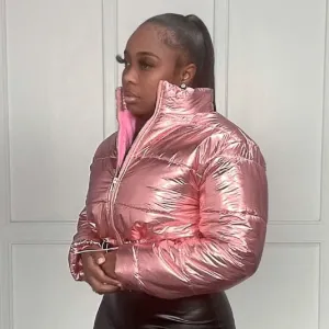 Ohsaucy Foil Look and Fluffy Faux Fur Bubble Puffers