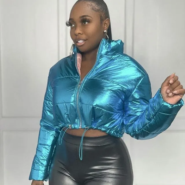 Ohsaucy Foil Look and Fluffy Faux Fur Bubble Puffers