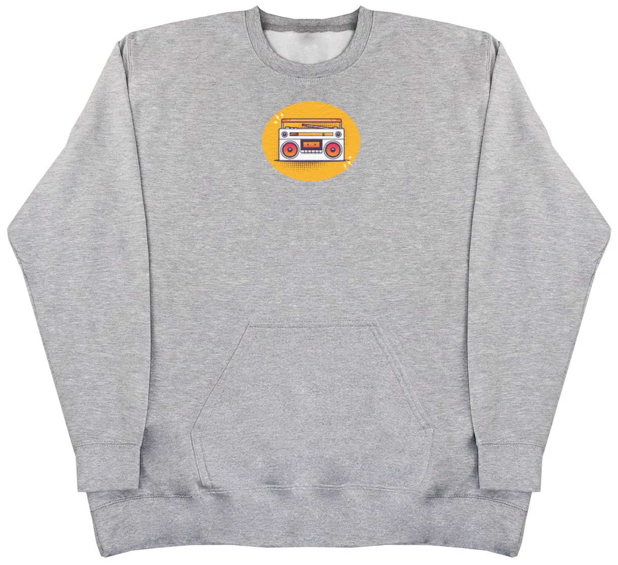Orange Cassette - Huge Oversized Hoodless Hoodie