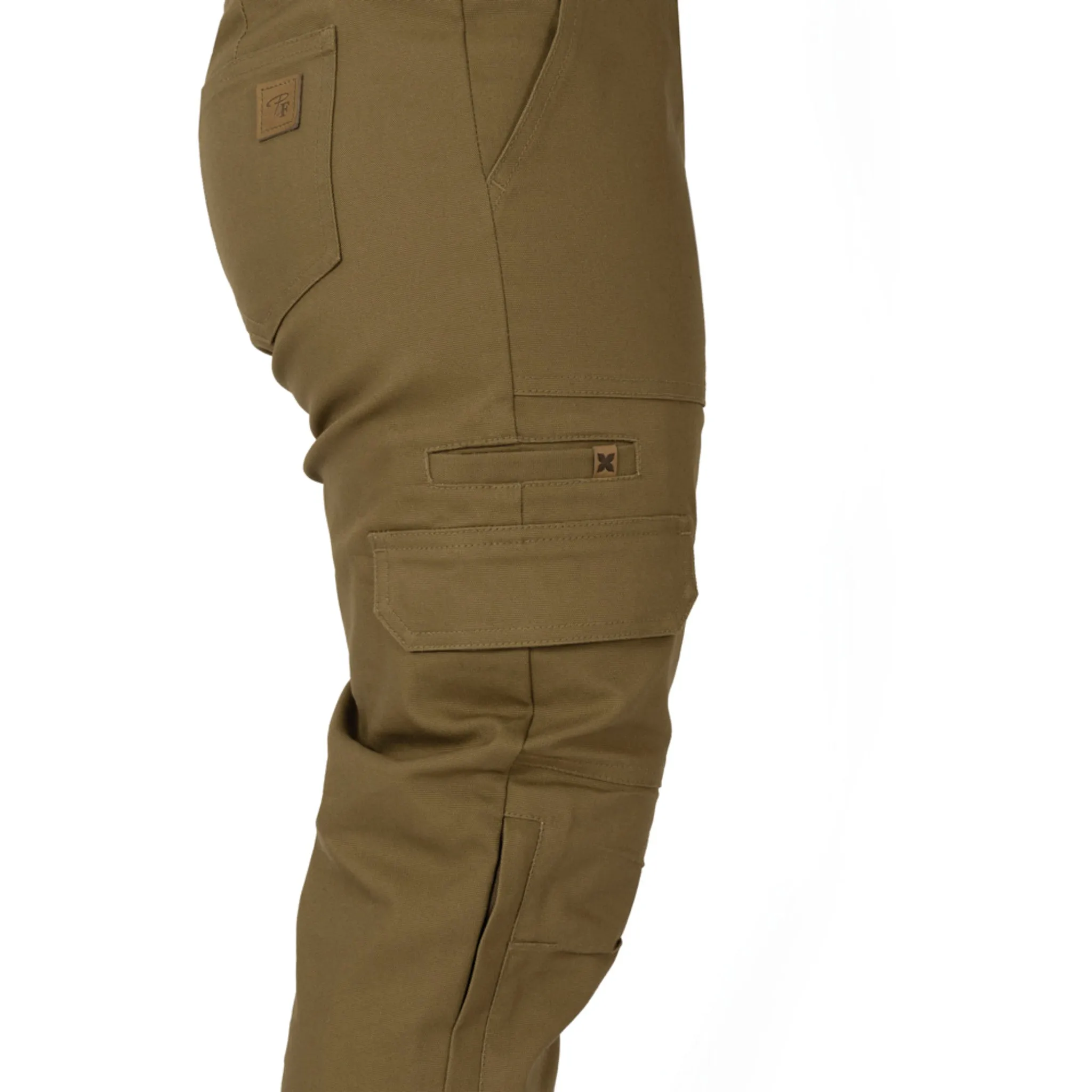 P&F Women's Jogger Style Ducktwill Work Pants, Stretchable Cotton/Spandex, Knee Pad Pockets, Elastic Waistband & Water-Repellent | Sizes XXS-2XL