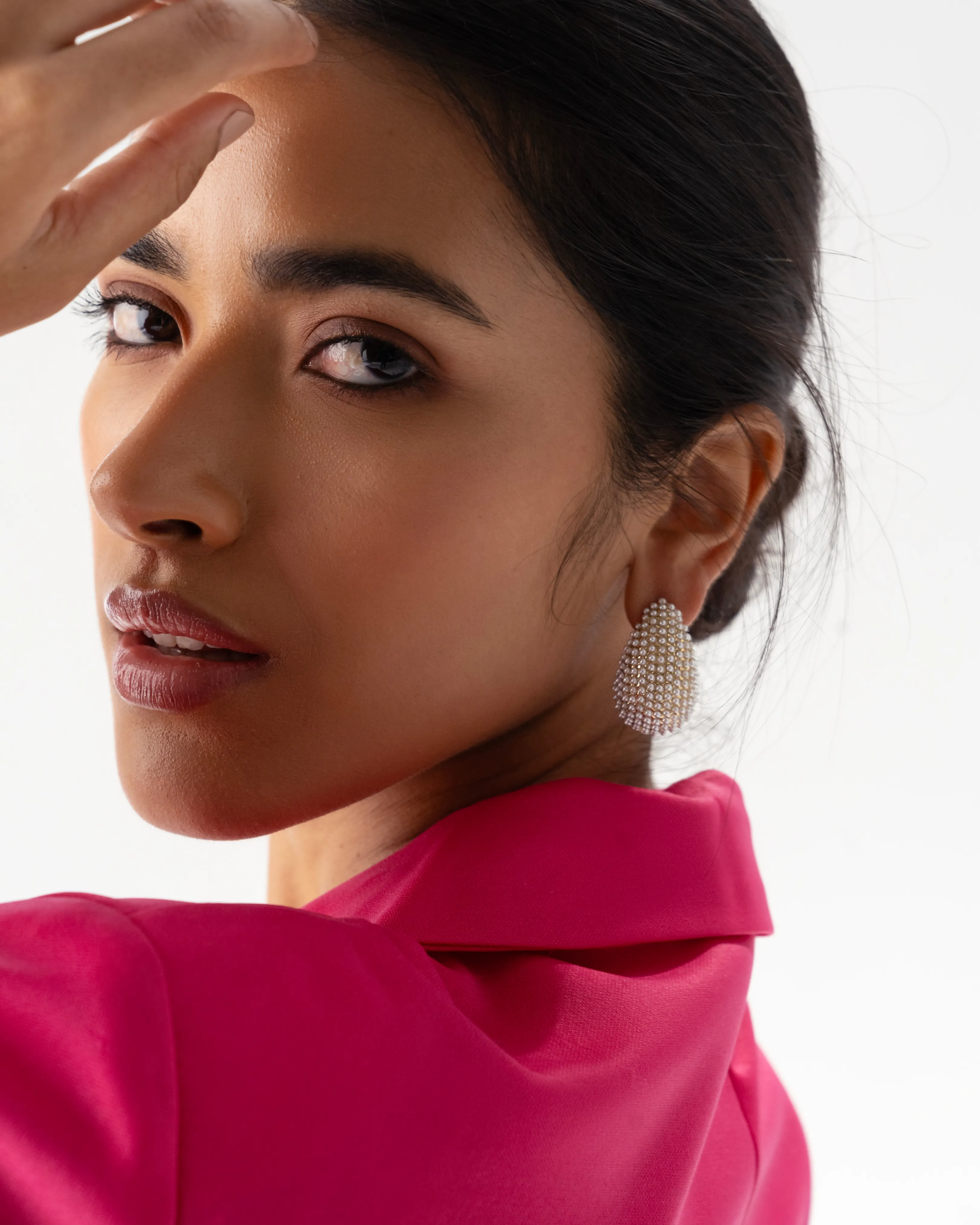 Sahi London Golden Stud Statement Earring