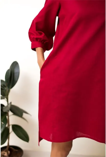 Samaya Hi Low Tunic - Red