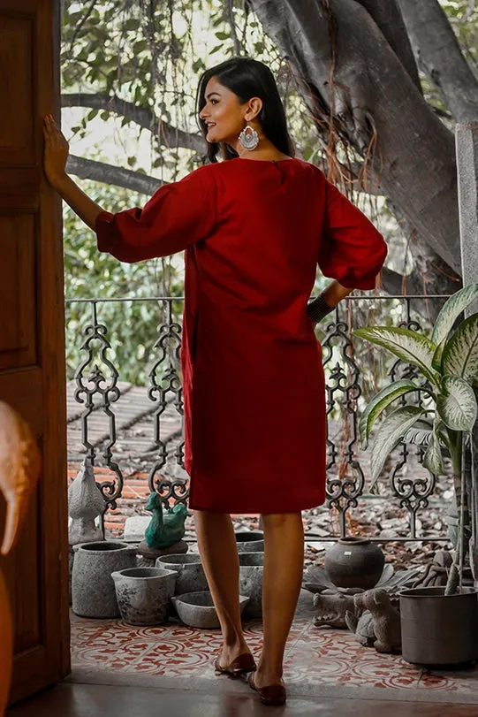 Samaya Hi Low Tunic - Red