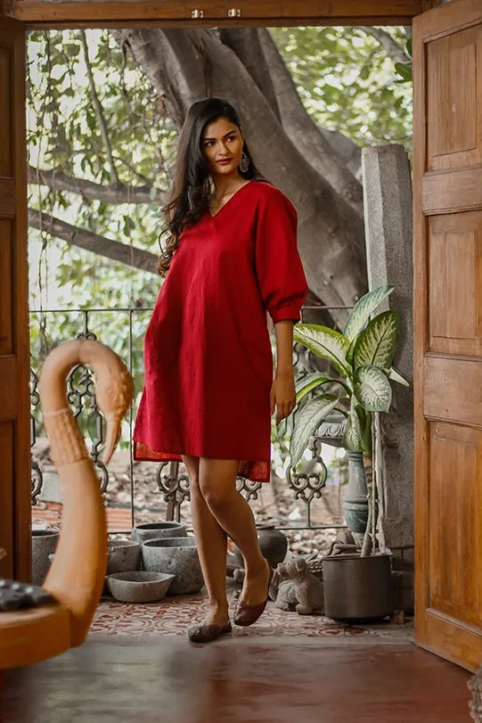 Samaya Hi Low Tunic - Red