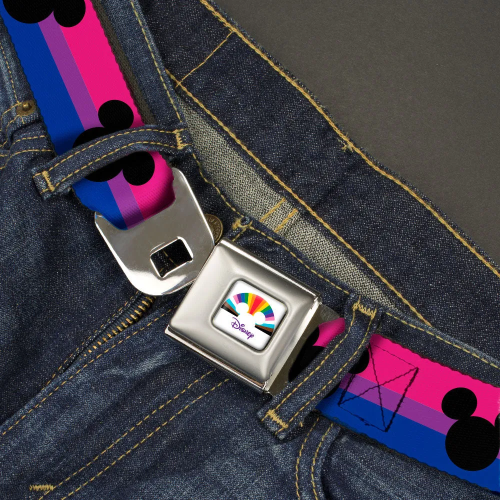 Seatbelt Belt - Mickey Mouse Ears Icon Bisexual Pride Flag Webbing