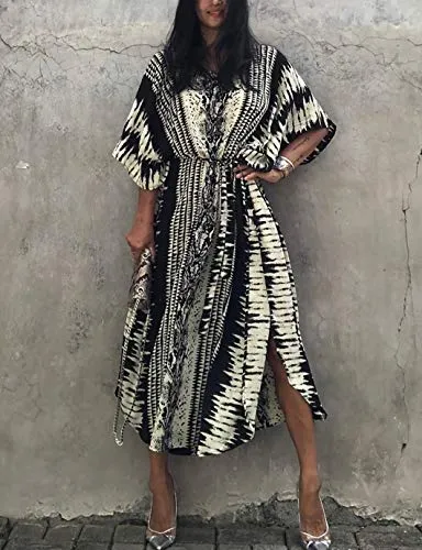 Short Sleeve Snake Pattern Swimsuit Cover-Up for Women