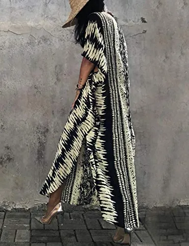 Short Sleeve Snake Pattern Swimsuit Cover-Up for Women