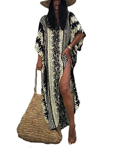 Short Sleeve Snake Pattern Swimsuit Cover-Up for Women