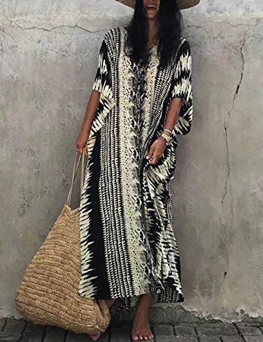 Short Sleeve Snake Pattern Swimsuit Cover-Up for Women