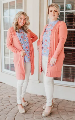 Simply Obsessed Long Snap Button Down Cardigan - Final Sale