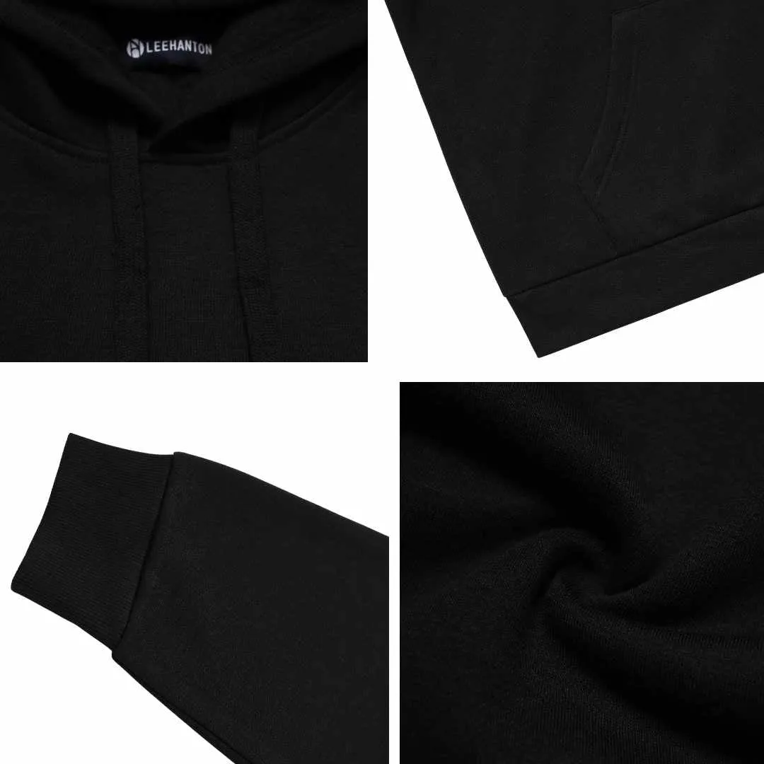 Solid Color Black Hoodie