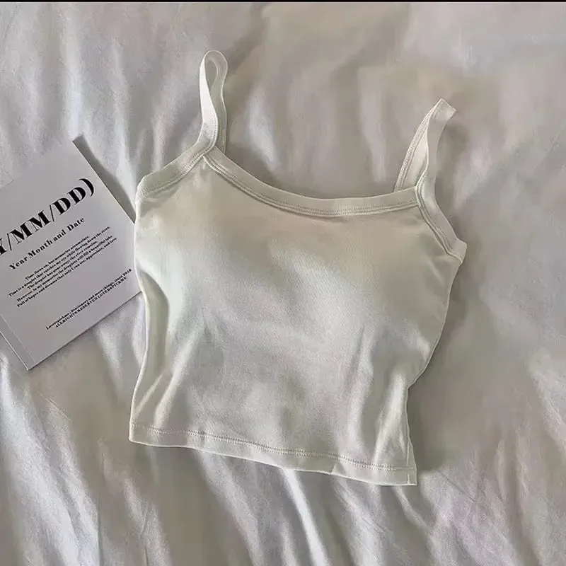 Stylish Women's Sleeveless Crop Top - Sexy Camisole & Tube Lingerie for Summer Fashion, Casual Basic Vest for Every Occasion