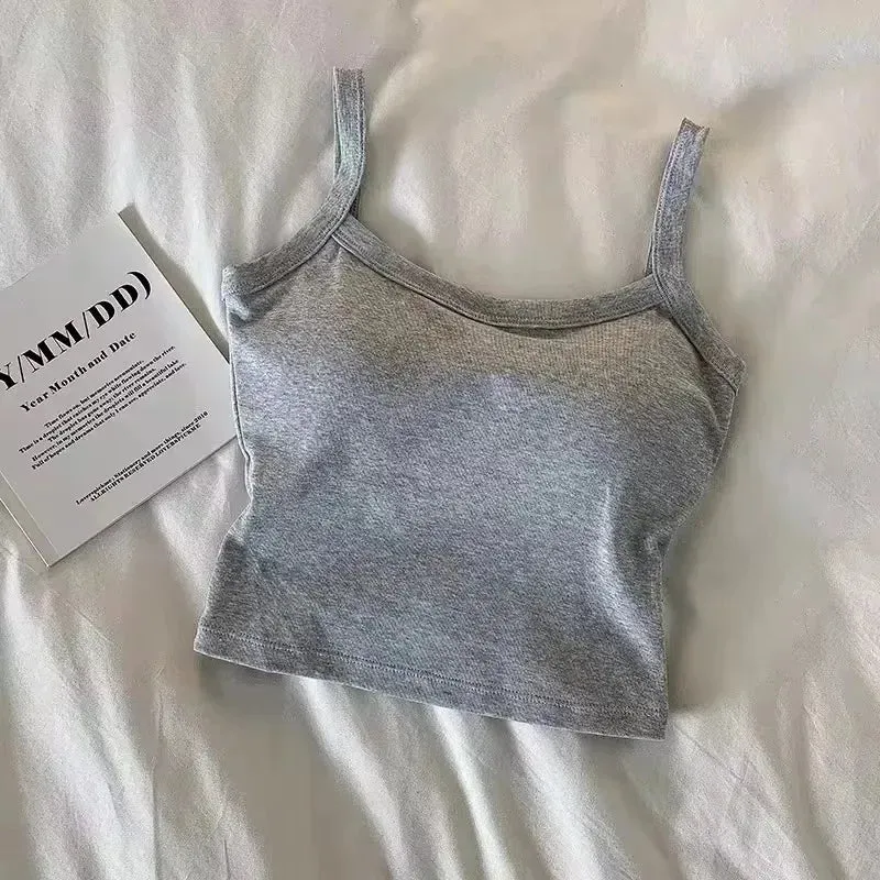 Stylish Women's Sleeveless Crop Top - Sexy Camisole & Tube Lingerie for Summer Fashion, Casual Basic Vest for Every Occasion