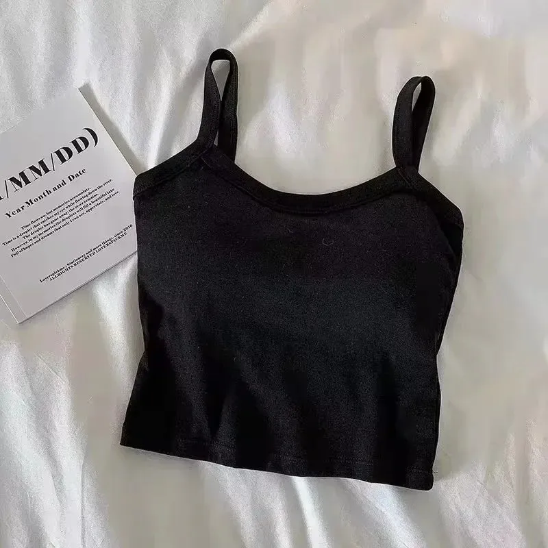 Stylish Women's Sleeveless Crop Top - Sexy Camisole & Tube Lingerie for Summer Fashion, Casual Basic Vest for Every Occasion