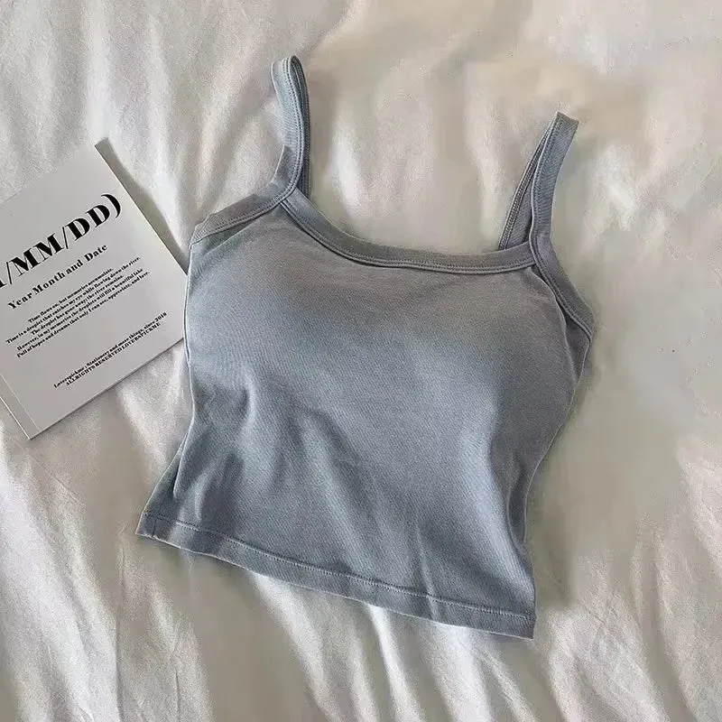 Stylish Women's Sleeveless Crop Top - Sexy Camisole & Tube Lingerie for Summer Fashion, Casual Basic Vest for Every Occasion