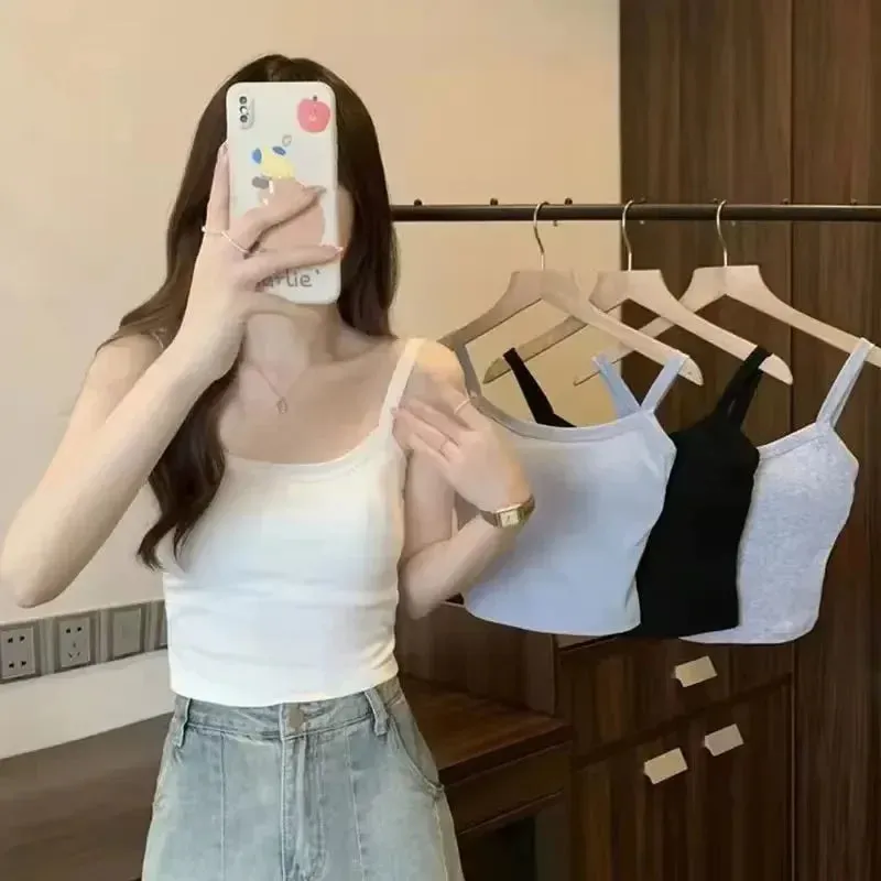 Stylish Women's Sleeveless Crop Top - Sexy Camisole & Tube Lingerie for Summer Fashion, Casual Basic Vest for Every Occasion