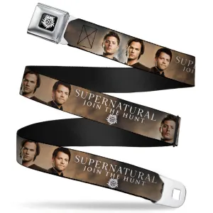 Supernatural - Dean Sam & Castiel Join The Hunt Seatbelt Buckle Belt