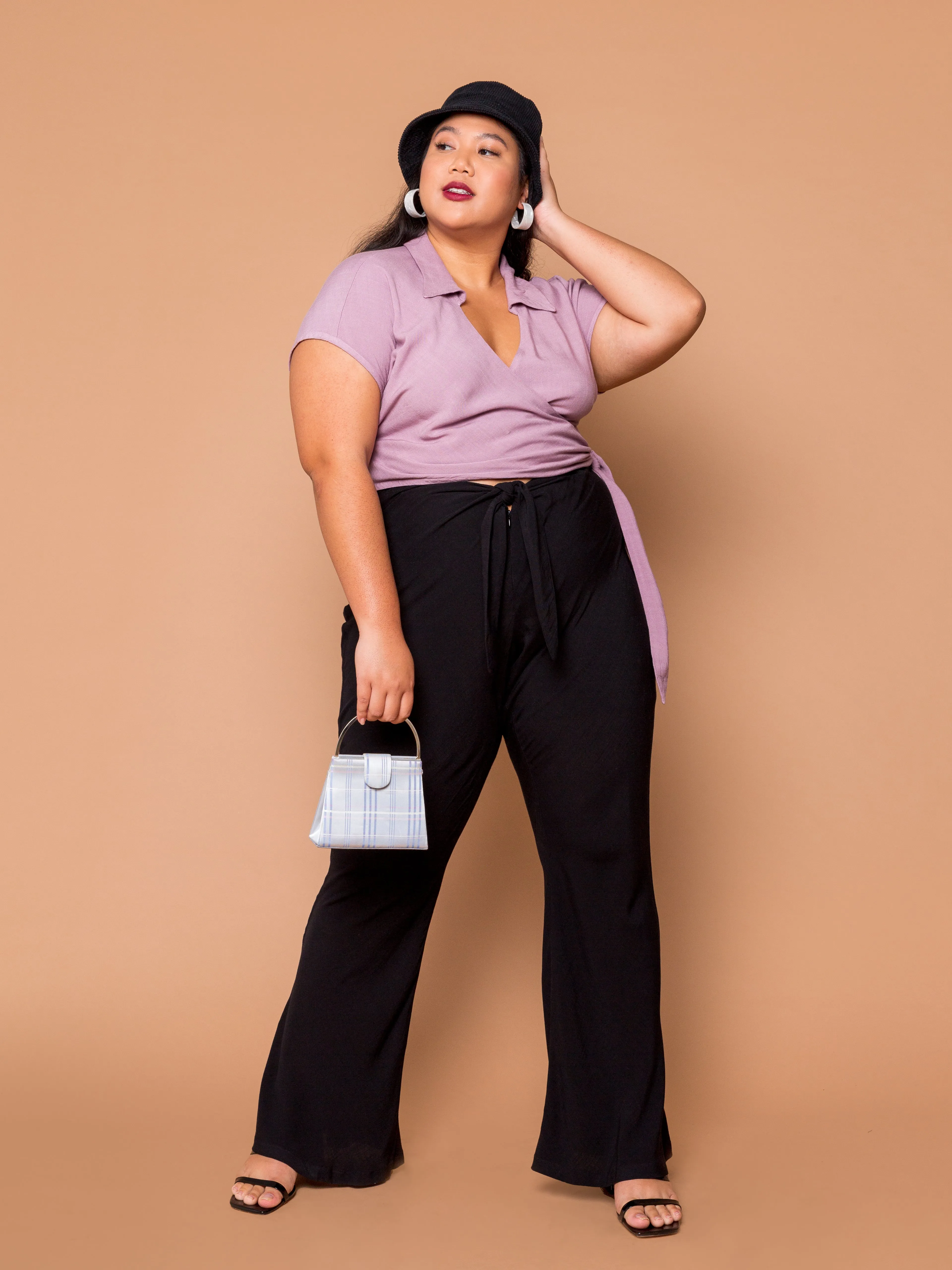 THE TIED SLIM FLARE PANT ~ Black