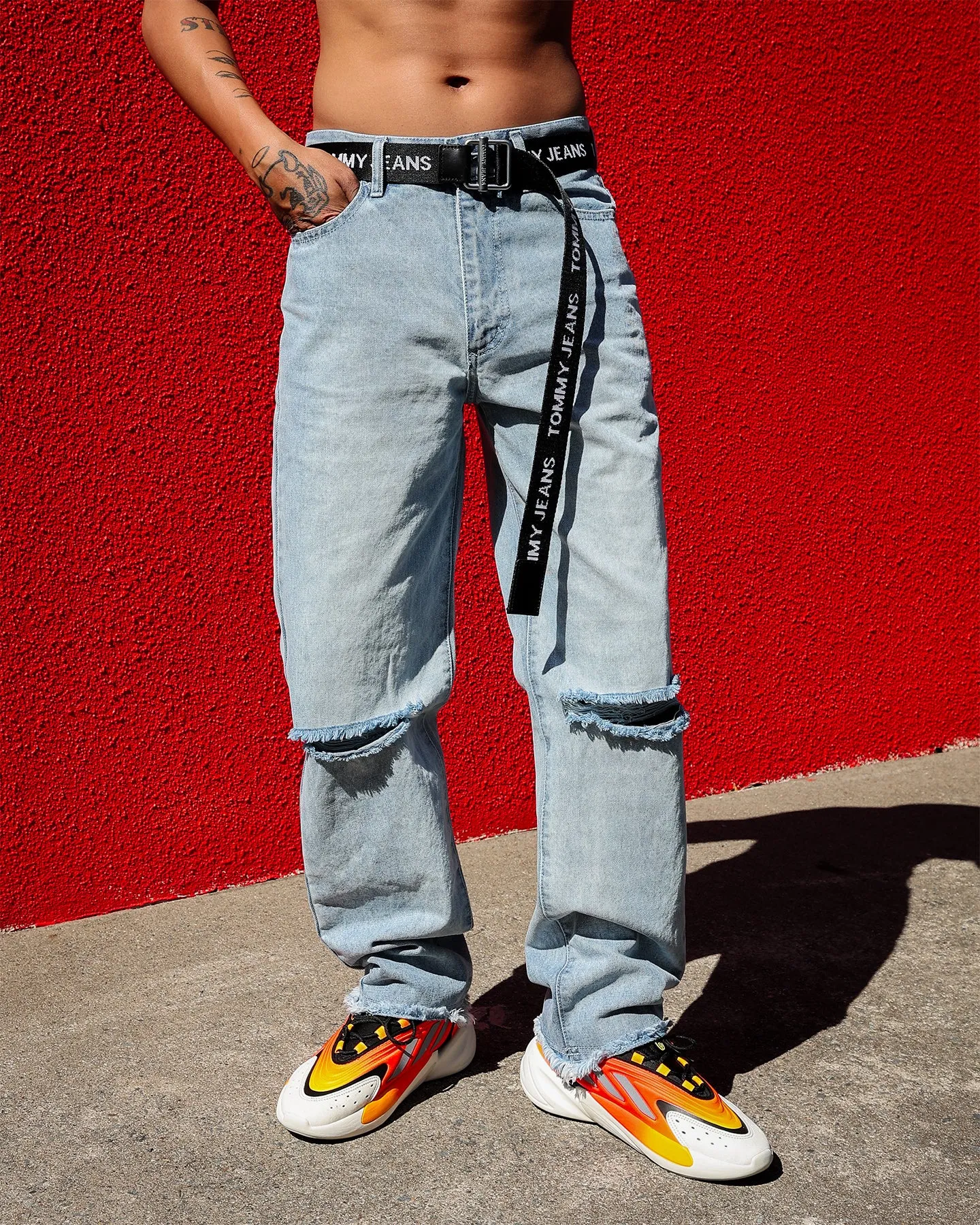 Tommy Jeans Essential Logo Tape Webbing Belt Black