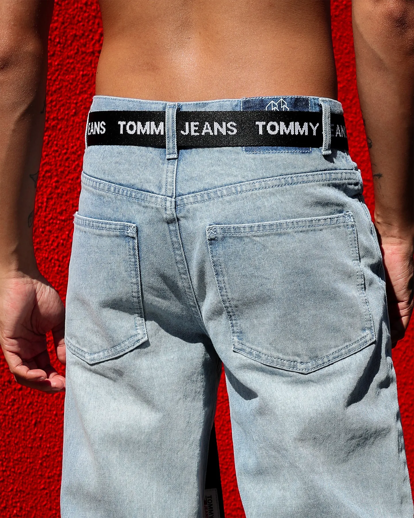Tommy Jeans Essential Logo Tape Webbing Belt Black