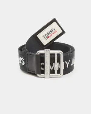 Tommy Jeans Essential Logo Tape Webbing Belt Black