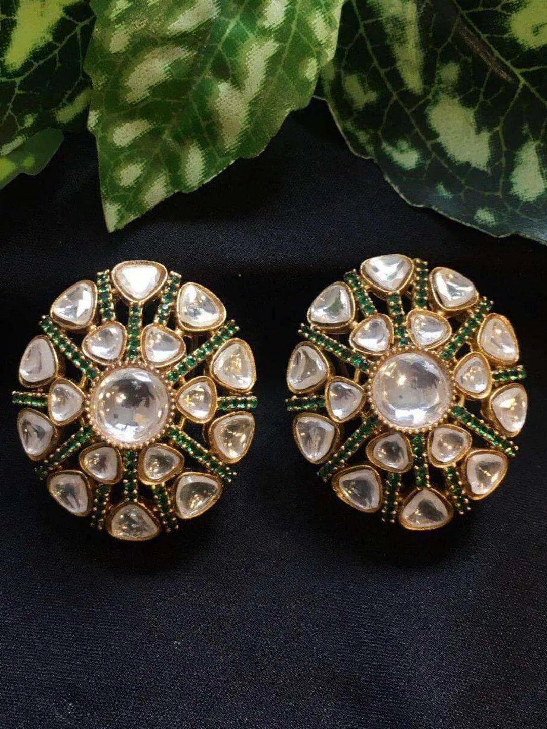 Uncut Polki Studs