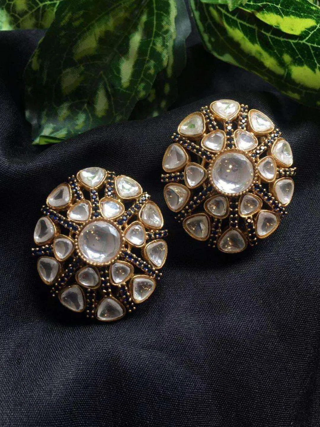 Uncut Polki Studs