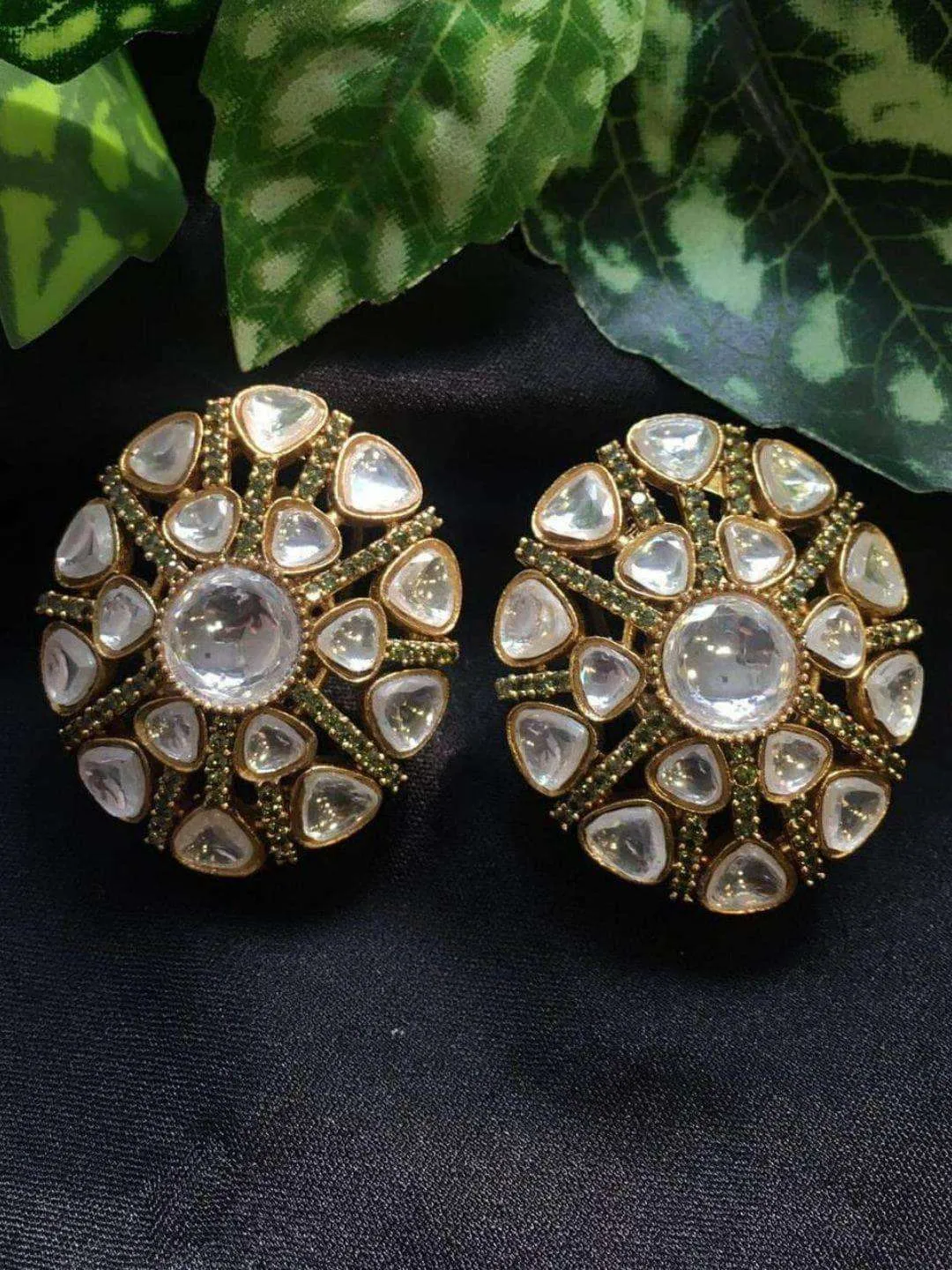 Uncut Polki Studs