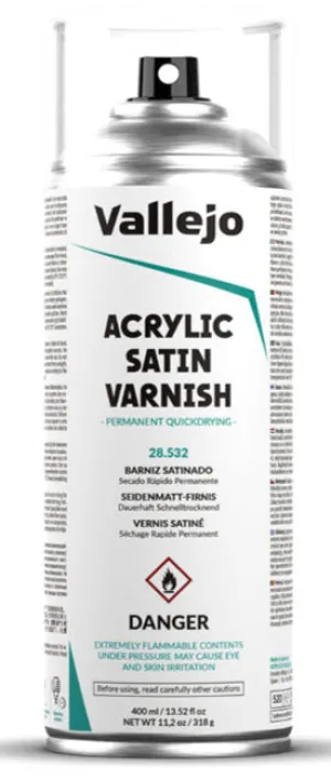 Vallejo Acrylic Satin Spray Varnish 400ml 28.532
