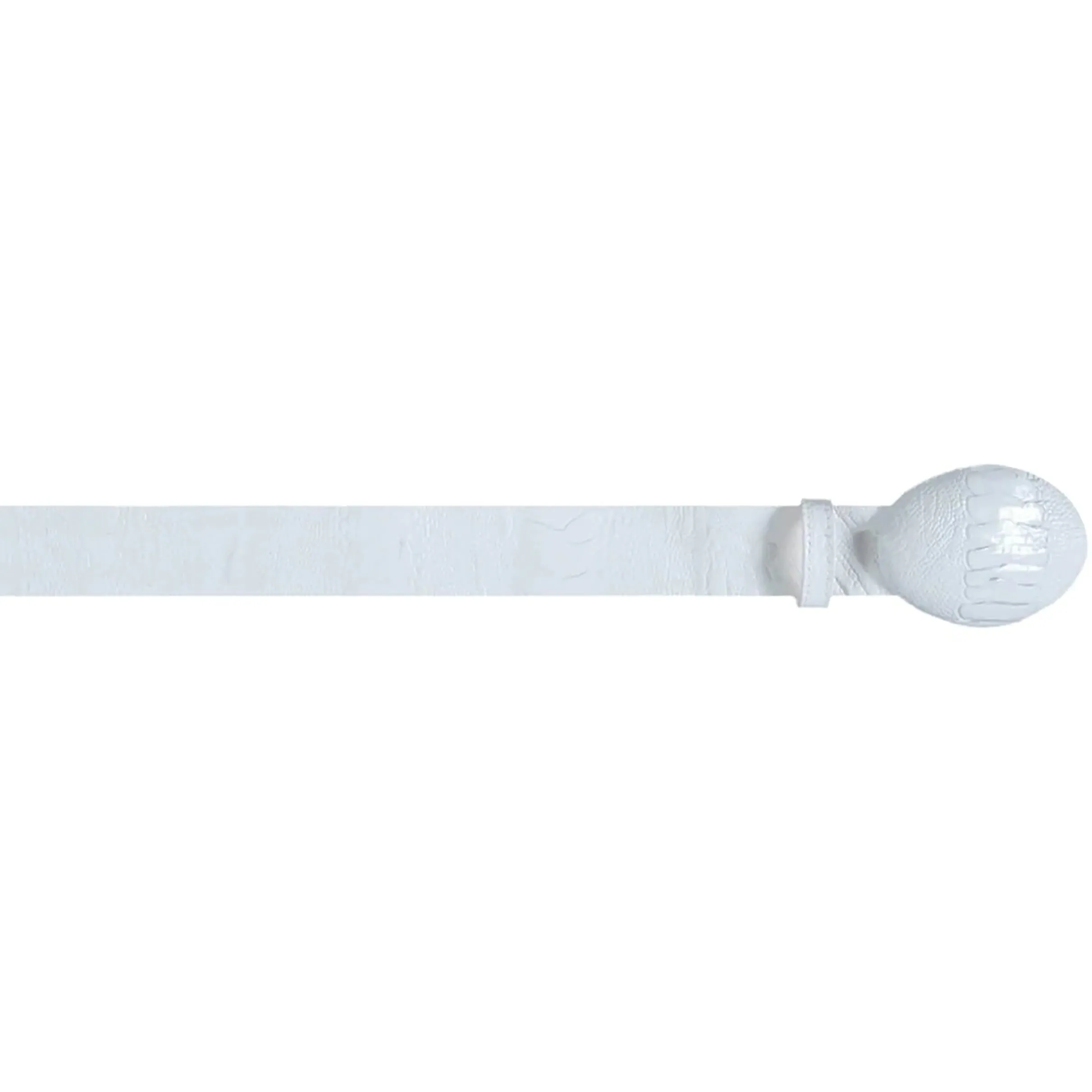 White Ostrich Leg Belt