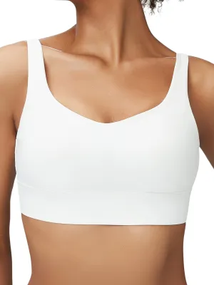 White "Melissa" Everyday Comfort Bra with Fixed Pads and Adjustable Band