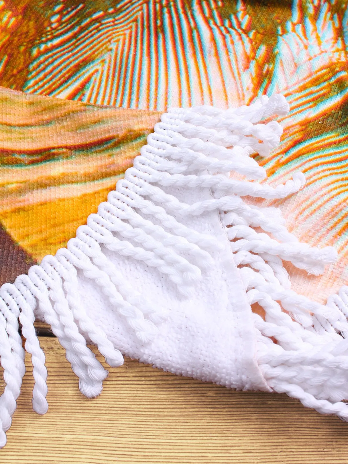 Wholesale Floral Print Tassel Beach Towel