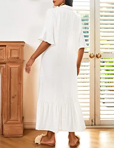 Women's Short Sleeve Flowy Kimono Swimsuit Cover Up