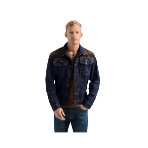 Wrangler Men's Denim With Contrasting Yoke Pecan Pie Jacket