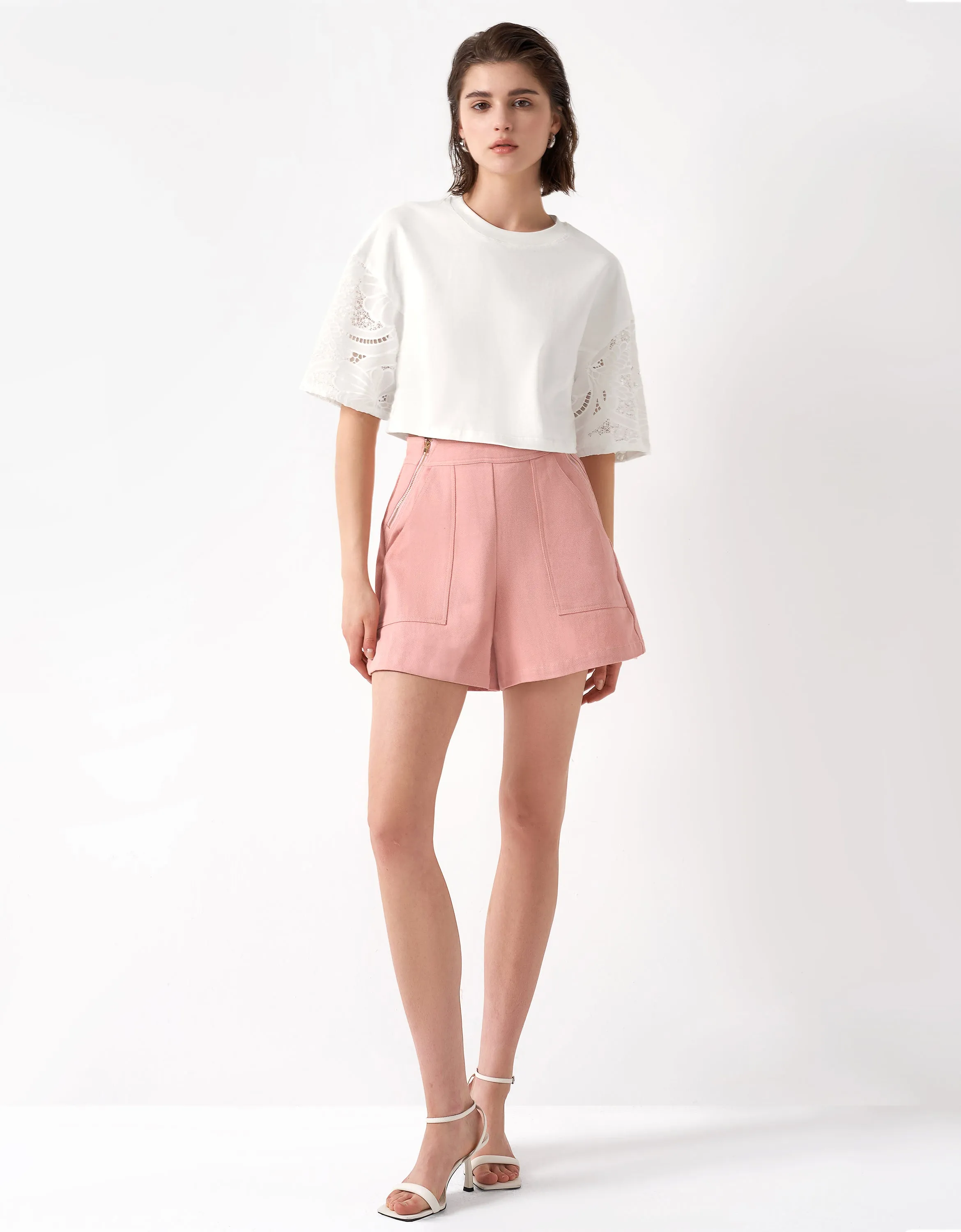 Zip Detail Shorts