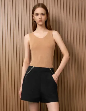 Zip Detail Shorts