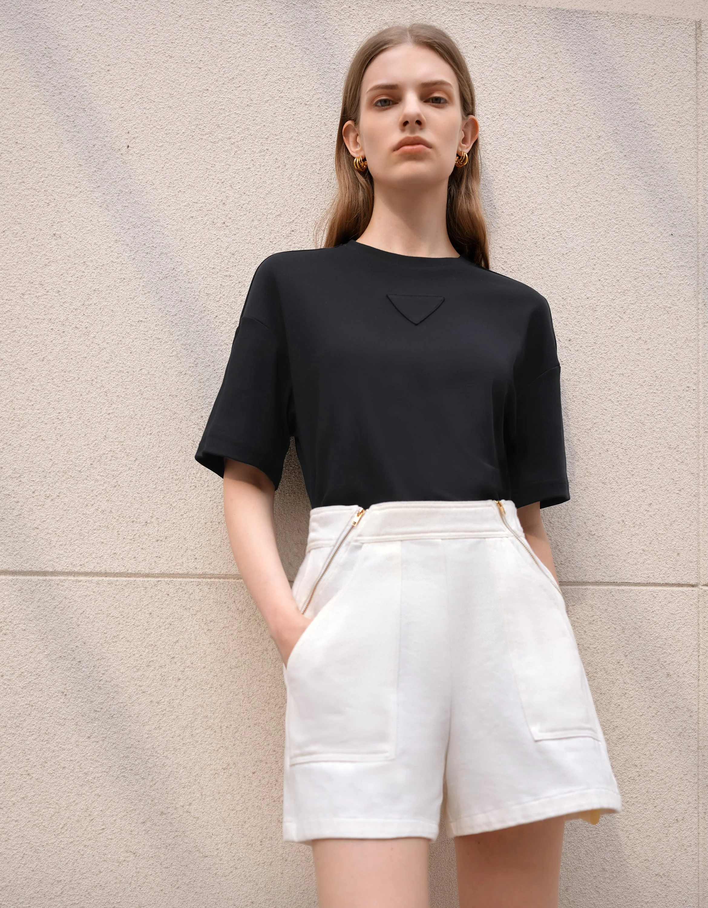 Zip Detail Shorts