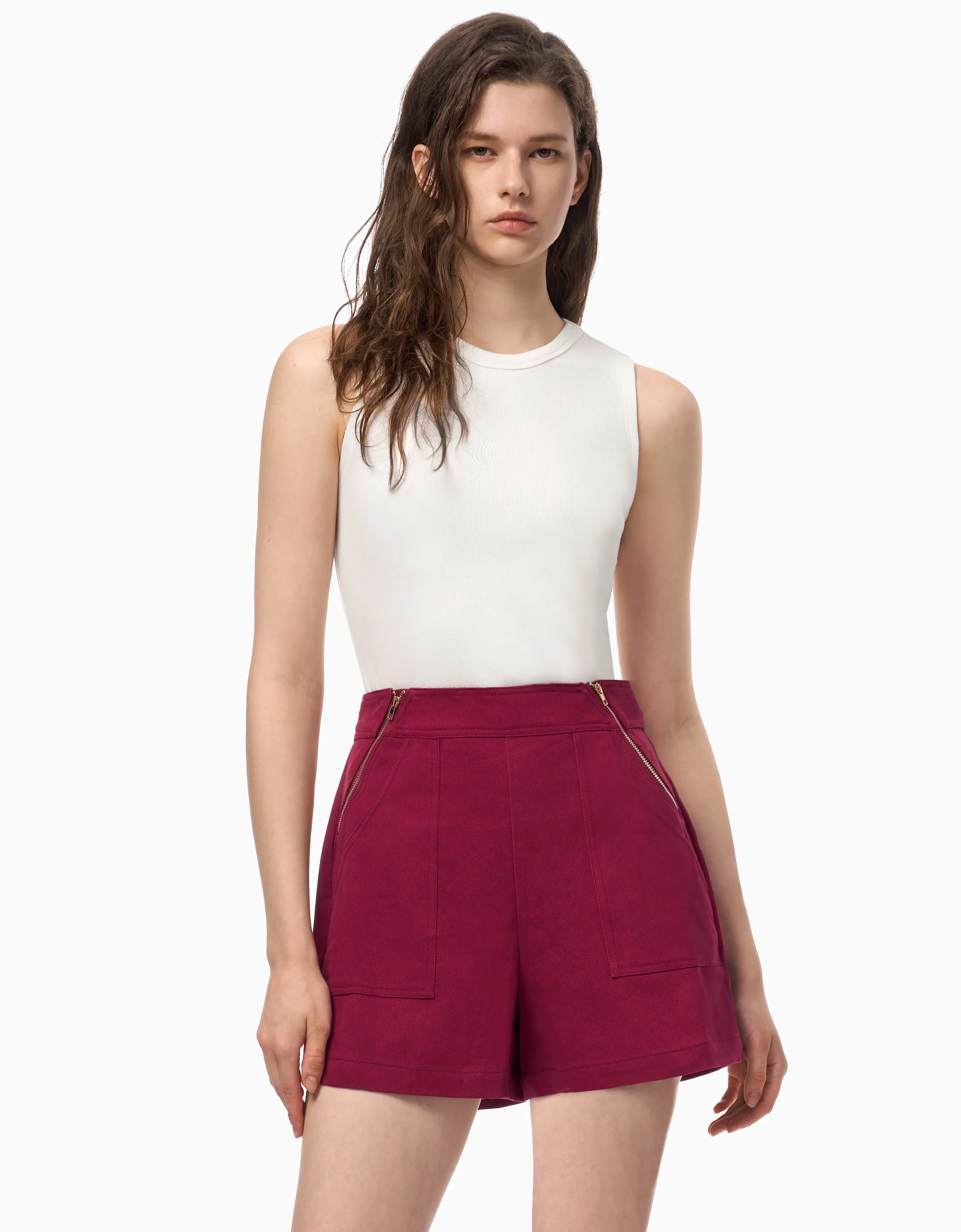 Zip Detail Shorts