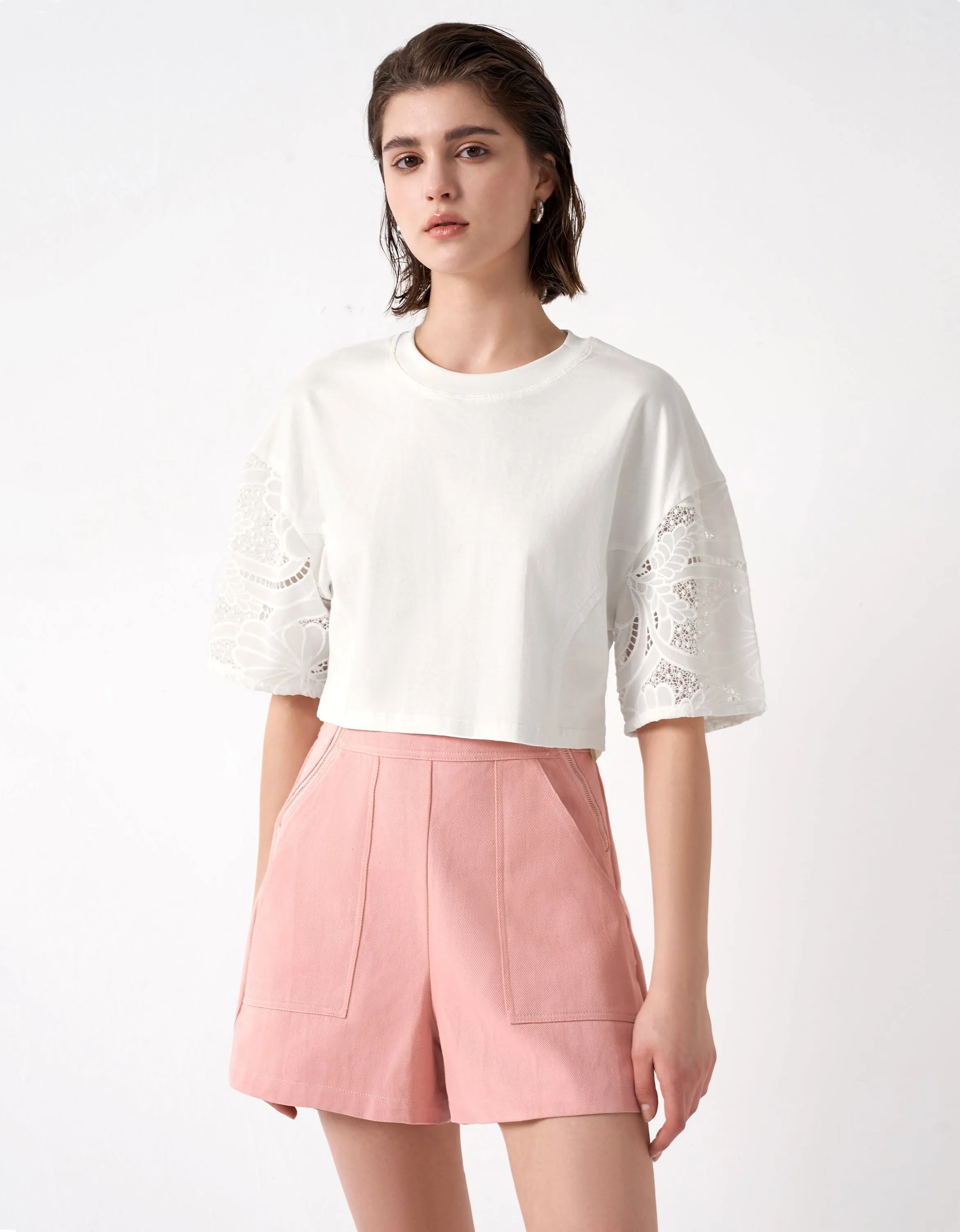 Zip Detail Shorts