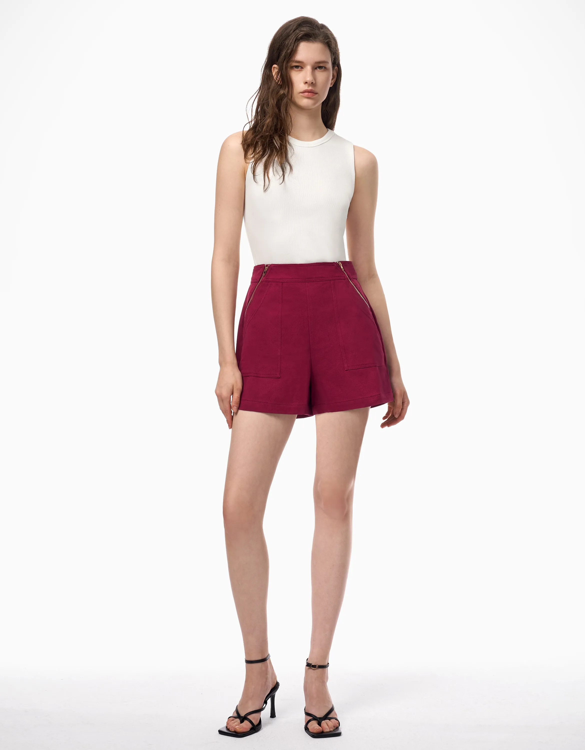 Zip Detail Shorts