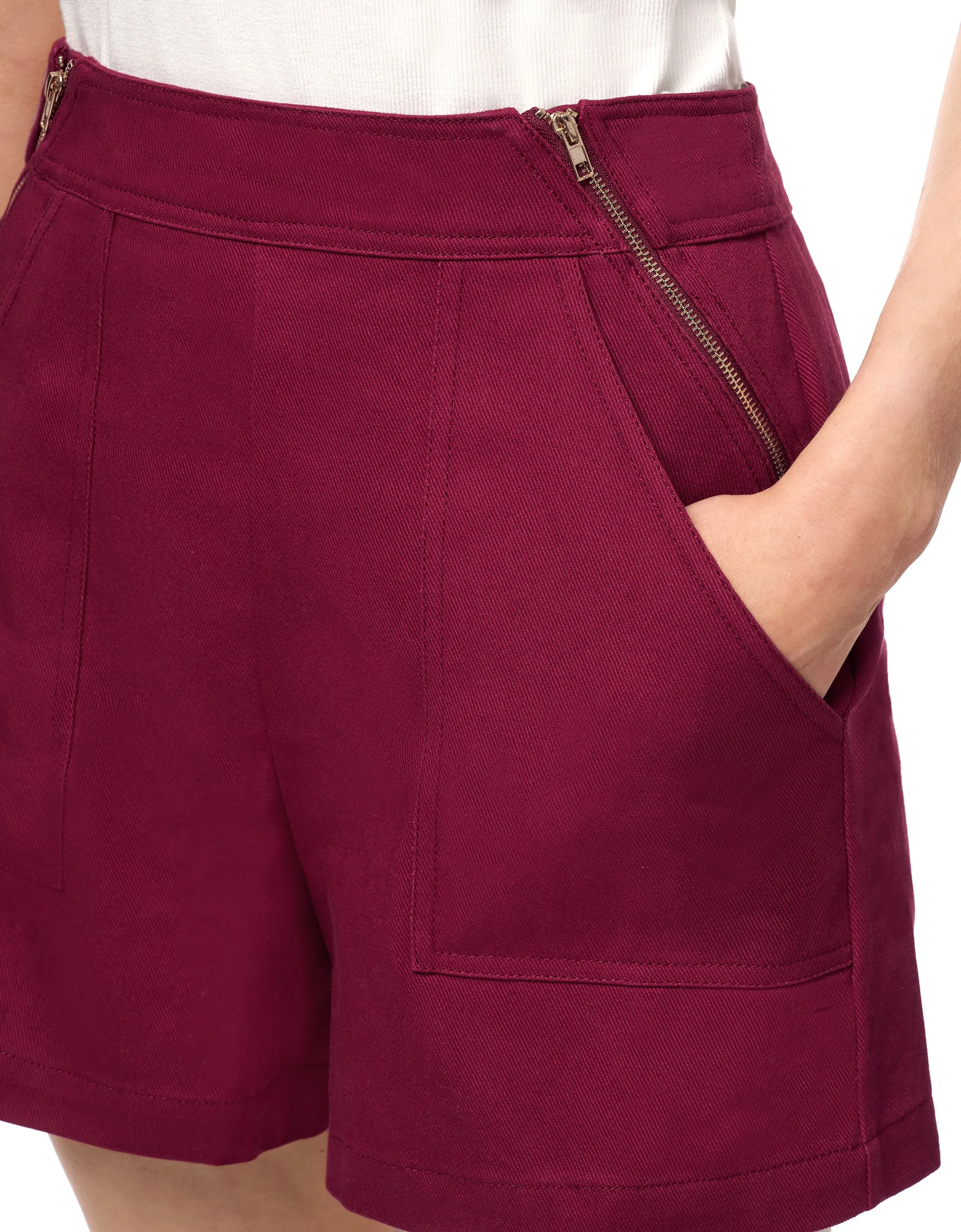 Zip Detail Shorts